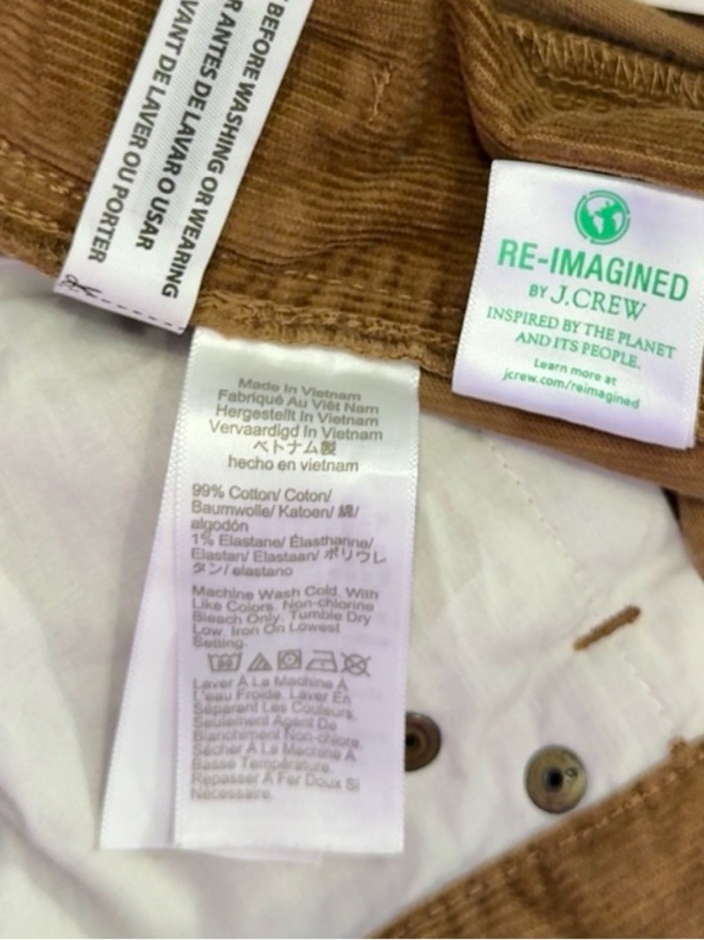 JCREW CORDUROY SLIM PANT SIZE 30 - Picture 8 of 8
